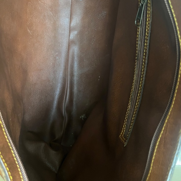 Large Eddie Bauer Tote Retro All Leather - Picture 7 of 16